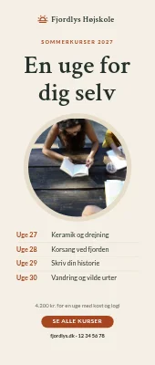 Roll-up til højskole — sommerkurser