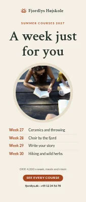 Folk high school roll-up — summer courses