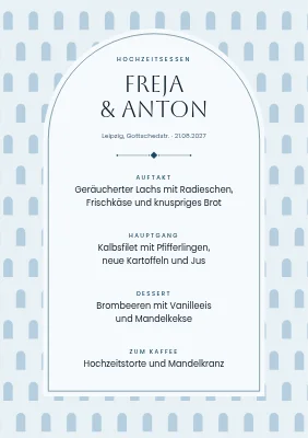 Seite 1 von Hochzeitsmenü — Kirchenfenster, Sydhavn