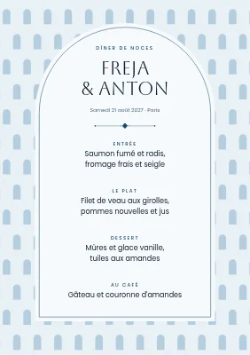 Menu de mariage — vitraux d'église, Sydhavn