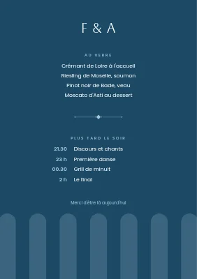 Page 2 de Menu de mariage — vitraux d'église, Sydhavn