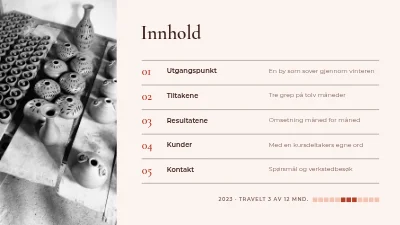 Side 2 av Kundecase — keramikkverksted på Bornholm