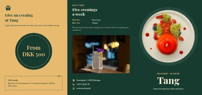 Tasting menu and events