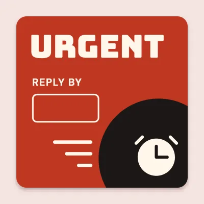 Urgent, reply by