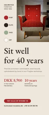 Furniture maker roll-up — sit well for 40 years