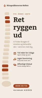 Roll-up til kiropraktor — ret ryggen ud