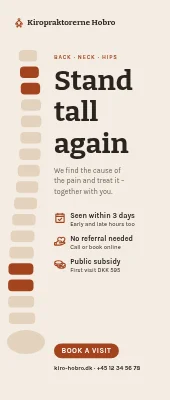 Chiropractor roll-up — stand tall again