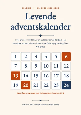 Levende adventskalender — bogtryk