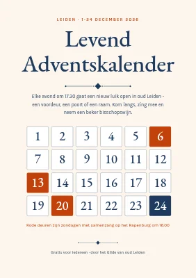 Levende adventskalender — letterpress