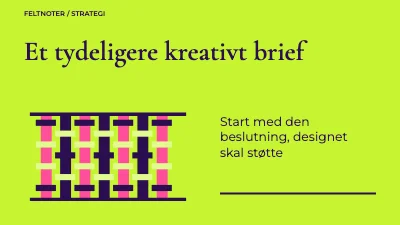 Et tydeligere kreativt brief
