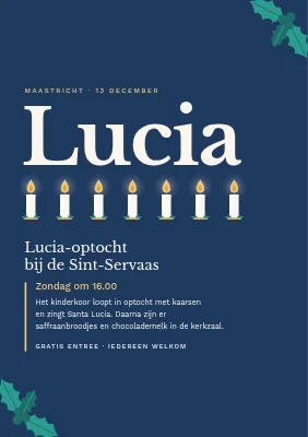 Lucia-optocht — zeven kaarsen onder de naam