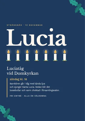 Luciatåg — sju ljus under namnet