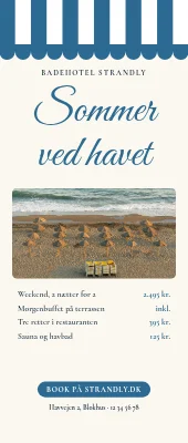 Roll-up til badehotel — sommer ved havet