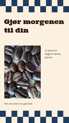 Gjør morgenen din · rutete kjøkken