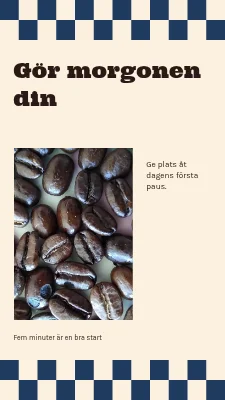 Gör morgonen till din · rutigt kök