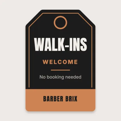 The walk-in sign