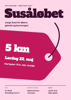 5 km-løb — dato på hængemærke