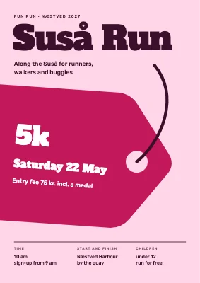 5k run — date on a hang tag