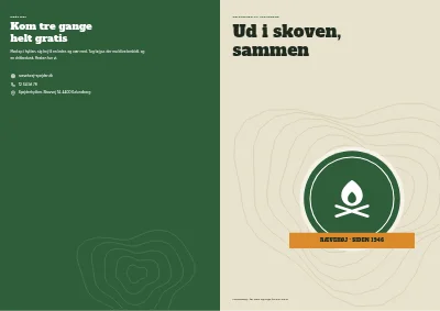 Omslag af Velkomstbrochure for spejdergruppe – 12 sider