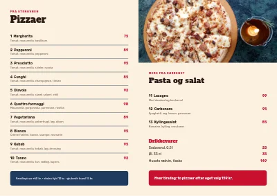 Side 2 af Pizzeriaets takeaway-menu