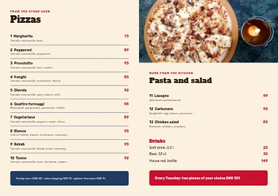 الصفحة 2 من Pizzeria takeaway menu