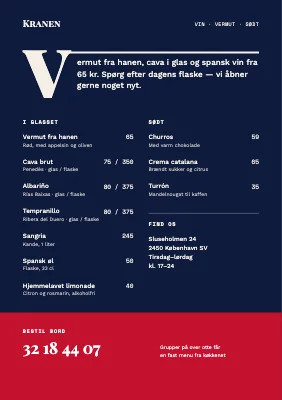 Side 2 af Tapasmenu med stort forbogstav