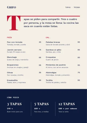 Página 1 de Carta de tapas con capitular