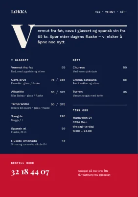 Side 2 av Tapasmeny med initial