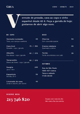 Página 2 de Ementa de tapas com letra capitular