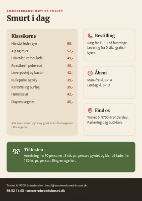 Side 2 af Smørrebrødsforretning på Torvet i Brønderslev