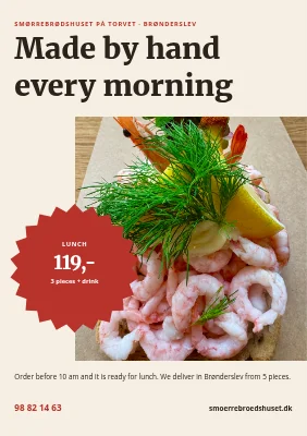 Smørrebrød shop on the square in Brønderslev