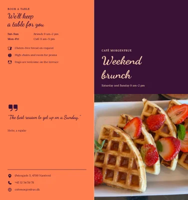 Weekend brunch at the café