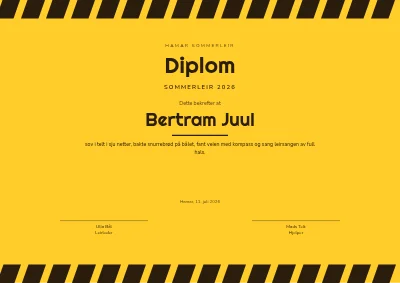 Diplom — sommerleir