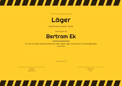 Diplom — sommarläger