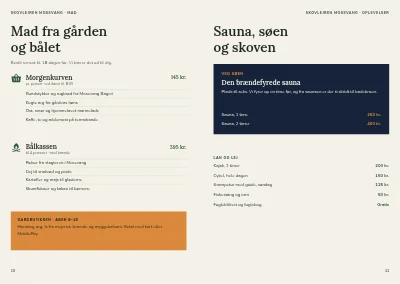 Side 10–11 af Brochure til glamping i skoven – 16 sider