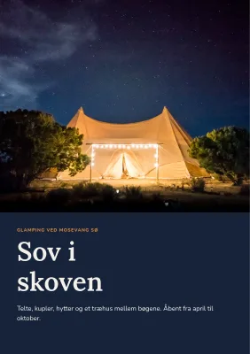 Brochure til glamping i skoven – 16 sider