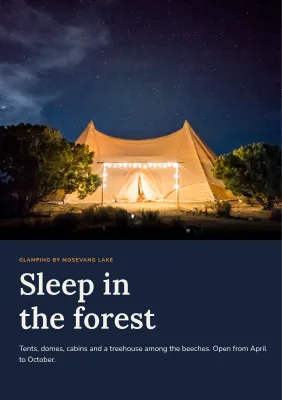 Brochure for glamping in the forest – 16 pages