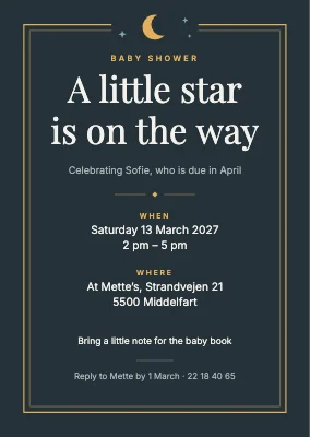 Baby shower — a little star on the way
