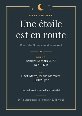 Baby shower — une petite étoile en route