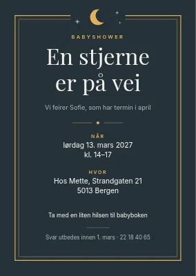 Babyshower — en liten stjerne er på vei