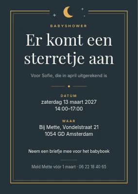 Babyshower — een sterretje op komst