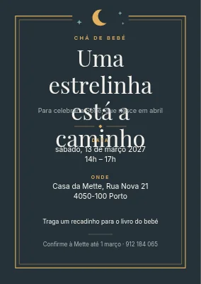 Chá de bebé — uma estrelinha a caminho