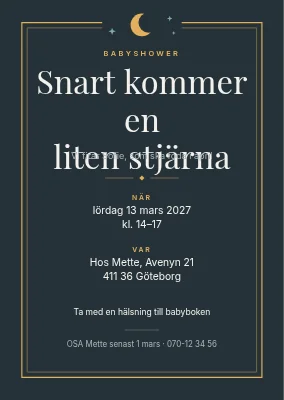 Babyshower — en liten stjärna på väg