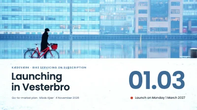 Page 1 of Go-to-market plan — launching a bike service