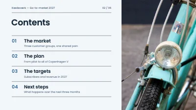 Page 2 of Go-to-market plan — launching a bike service