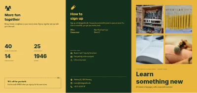 Evening school course catalogue