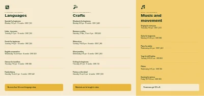 Página 2 de Evening school course catalogue