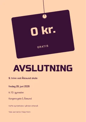 Avslutning — 9. klasse i Ærøskøbing