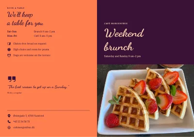 Weekend brunch at the café