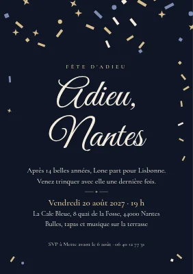 Pot de départ — salut, à la prochaine